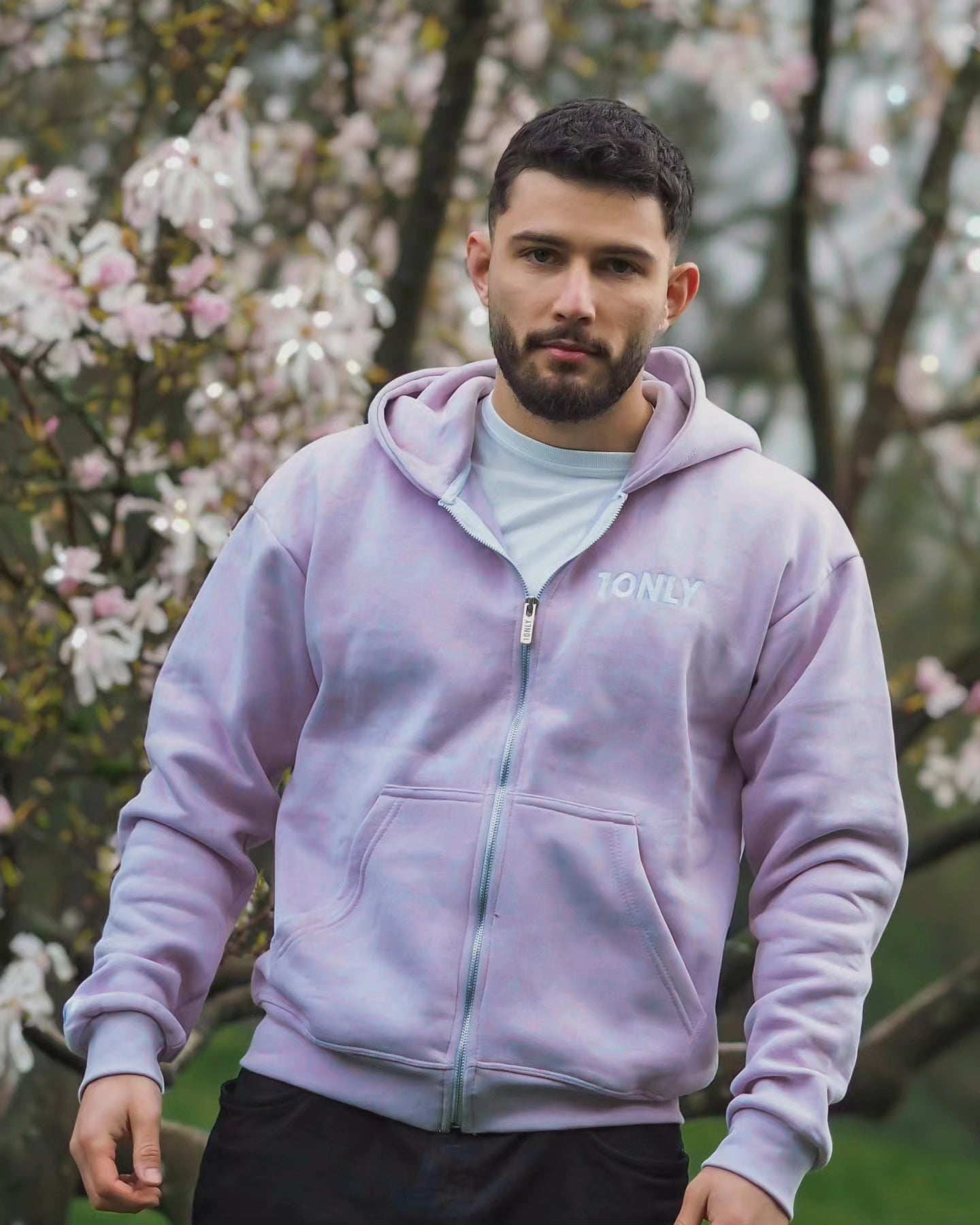 Premium Lavendel ZIP-Hoodie