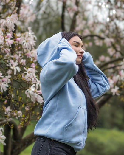 Premium Skyblue ZIP-Hoodie